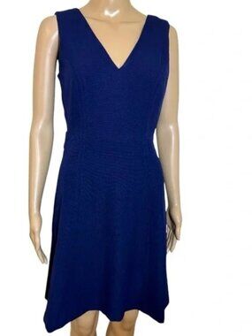 Vince Camuto Pixie Crepe V-Neck Fit-and-Flare Dress Size 4